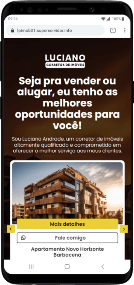 Modelo de landing page para corretores de imóveis